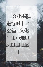 文化书院进行时丨“公益+文化”集市走进凤凰园社区