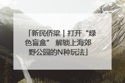 新民侨梁｜打开“绿色盲盒” 解锁上海郊野公园的N种玩法