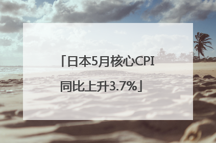 日本5月核心CPI同比上升3.7%