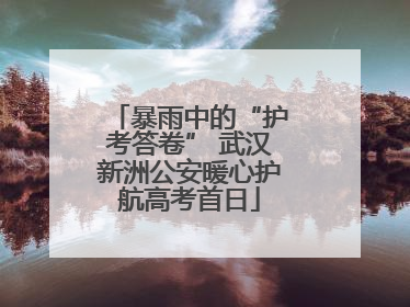 暴雨中的“护考答卷” 武汉新洲公安暖心护航高考首日