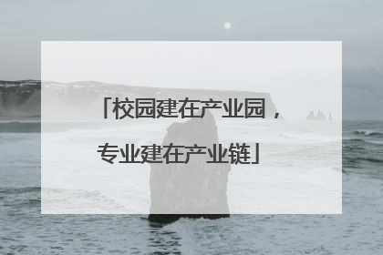 校园建在产业园，专业建在产业链