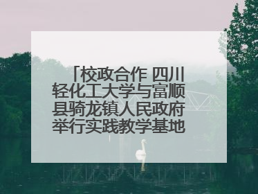 校政合作 四川轻化工大学与富顺县骑龙镇人民政府举行实践教学基地授牌仪式