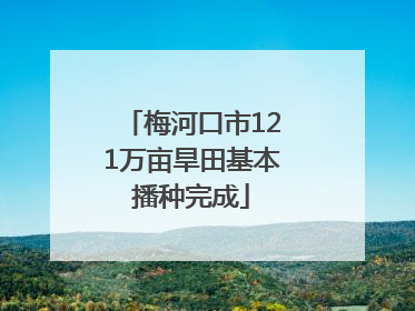 梅河口市121万亩旱田基本播种完成