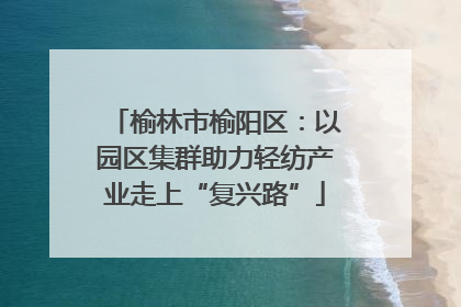 榆林市榆阳区：以园区集群助力轻纺产业走上“复兴路”