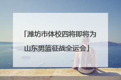 潍坊市体校四将即将为山东男篮征战全运会