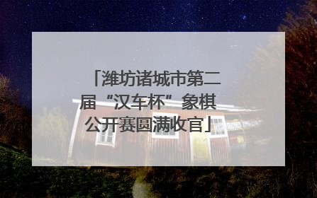 潍坊诸城市第二届“汉车杯”象棋公开赛圆满收官