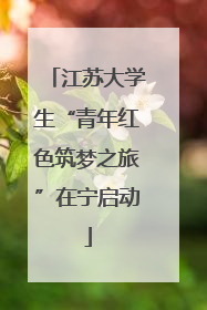江苏大学生“青年红色筑梦之旅”在宁启动
