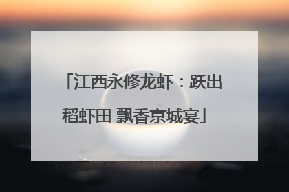 江西永修龙虾：跃出稻虾田 飘香京城宴