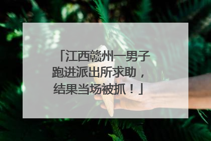 江西赣州一男子跑进派出所求助，结果当场被抓！