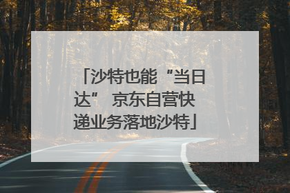 沙特也能“当日达” 京东自营快递业务落地沙特