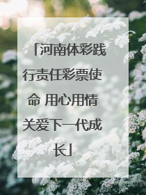 河南体彩践行责任彩票使命 用心用情关爱下一代成长