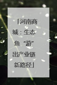 河南商城：生态鱼“游”出产业链新路径