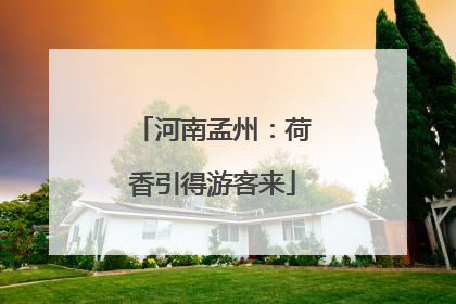 河南孟州：荷香引得游客来