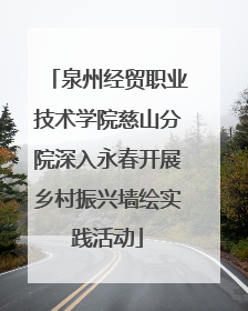 泉州经贸职业技术学院慈山分院深入永春开展乡村振兴墙绘实践活动