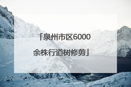 泉州市区6000余株行道树修剪