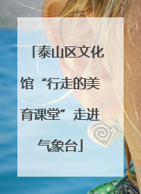 泰山区文化馆“行走的美育课堂”走进气象台