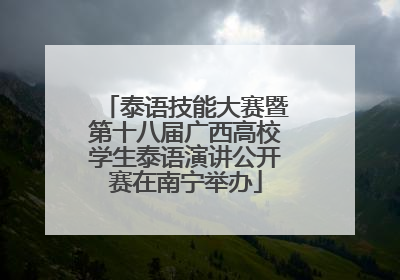 泰语技能大赛暨第十八届广西高校学生泰语演讲公开赛在南宁举办