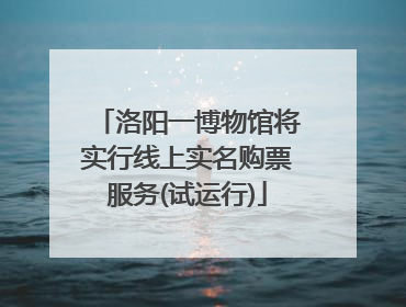 洛阳一博物馆将实行线上实名购票服务(试运行)