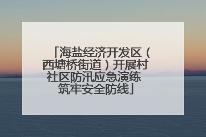 海盐经济开发区（西塘桥街道）开展村社区防汛应急演练 筑牢安全防线