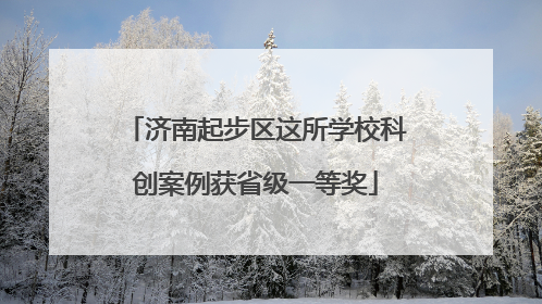 济南起步区这所学校科创案例获省级一等奖