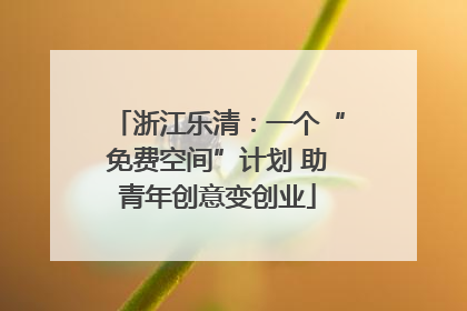 浙江乐清：一个“免费空间”计划 助青年创意变创业
