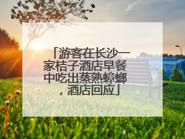 游客在长沙一家桔子酒店早餐中吃出蒸熟蟑螂，酒店回应