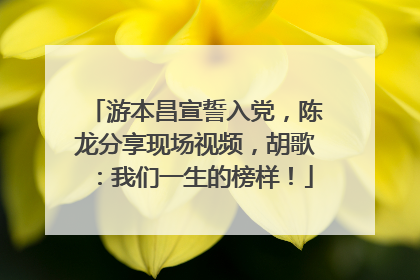 游本昌宣誓入党，陈龙分享现场视频，胡歌：我们一生的榜样！