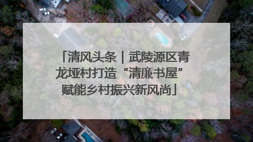 清风头条｜武陵源区青龙垭村打造“清廉书屋”赋能乡村振兴新风尚