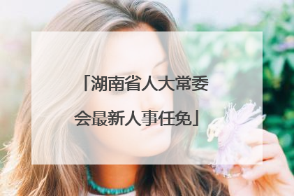 湖南省人大常委会最新人事任免
