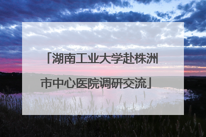 湖南工业大学赴株洲市中心医院调研交流