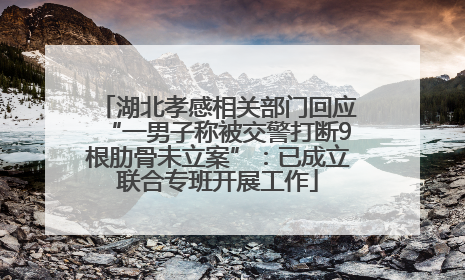 湖北孝感相关部门回应“一男子称被交警打断9根肋骨未立案”：已成立联合专班开展工作