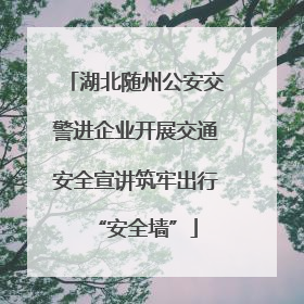 湖北随州公安交警进企业开展交通安全宣讲筑牢出行“安全墙”
