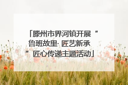 滕州市界河镇开展“鲁班故里· 匠艺新承”匠心传递主题活动