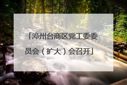 漳州台商区党工委委员会（扩大）会召开