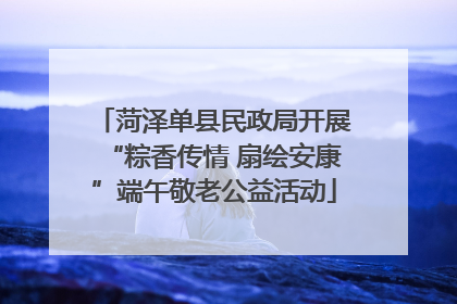 菏泽单县民政局开展“粽香传情 扇绘安康”端午敬老公益活动