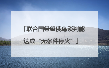 联合国希望俄乌谈判能达成“无条件停火”