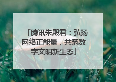 腾讯朱殿君：弘扬网络正能量，共筑数字文明新生态