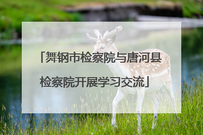 舞钢市检察院与唐河县检察院开展学习交流