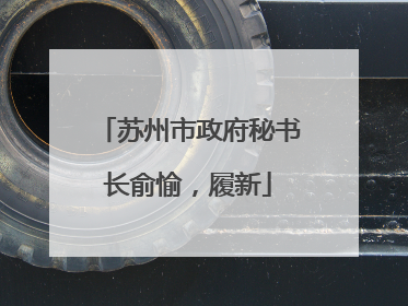 苏州市政府秘书长俞愉，履新