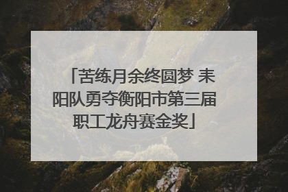 苦练月余终圆梦 耒阳队勇夺衡阳市第三届职工龙舟赛金奖