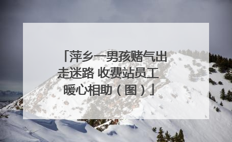 萍乡一男孩赌气出走迷路 收费站员工暖心相助（图）