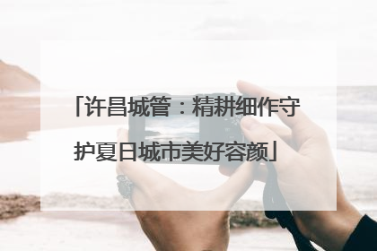 许昌城管：精耕细作守护夏日城市美好容颜