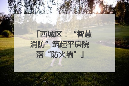 西城区：“智慧消防”筑起平房院落“防火墙”