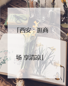 西安：逛商场 享清凉