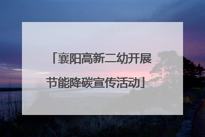 襄阳高新二幼开展节能降碳宣传活动