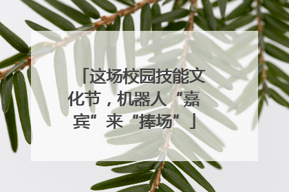 这场校园技能文化节，机器人“嘉宾”来“捧场”