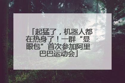 起猛了，机器人都在热身了！一群“显眼包”首次参加阿里巴巴运动会