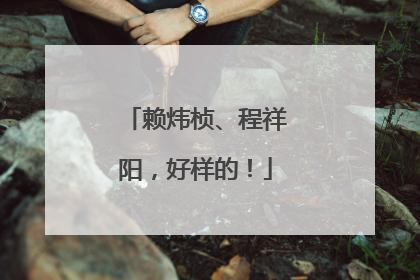 赖炜桢、程祥阳，好样的！