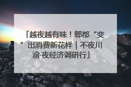 越夜越有味！郫都“变”出消费新花样｜不夜川渝·夜经济调研行