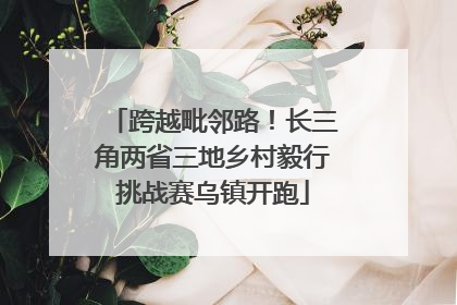 跨越毗邻路！长三角两省三地乡村毅行挑战赛乌镇开跑